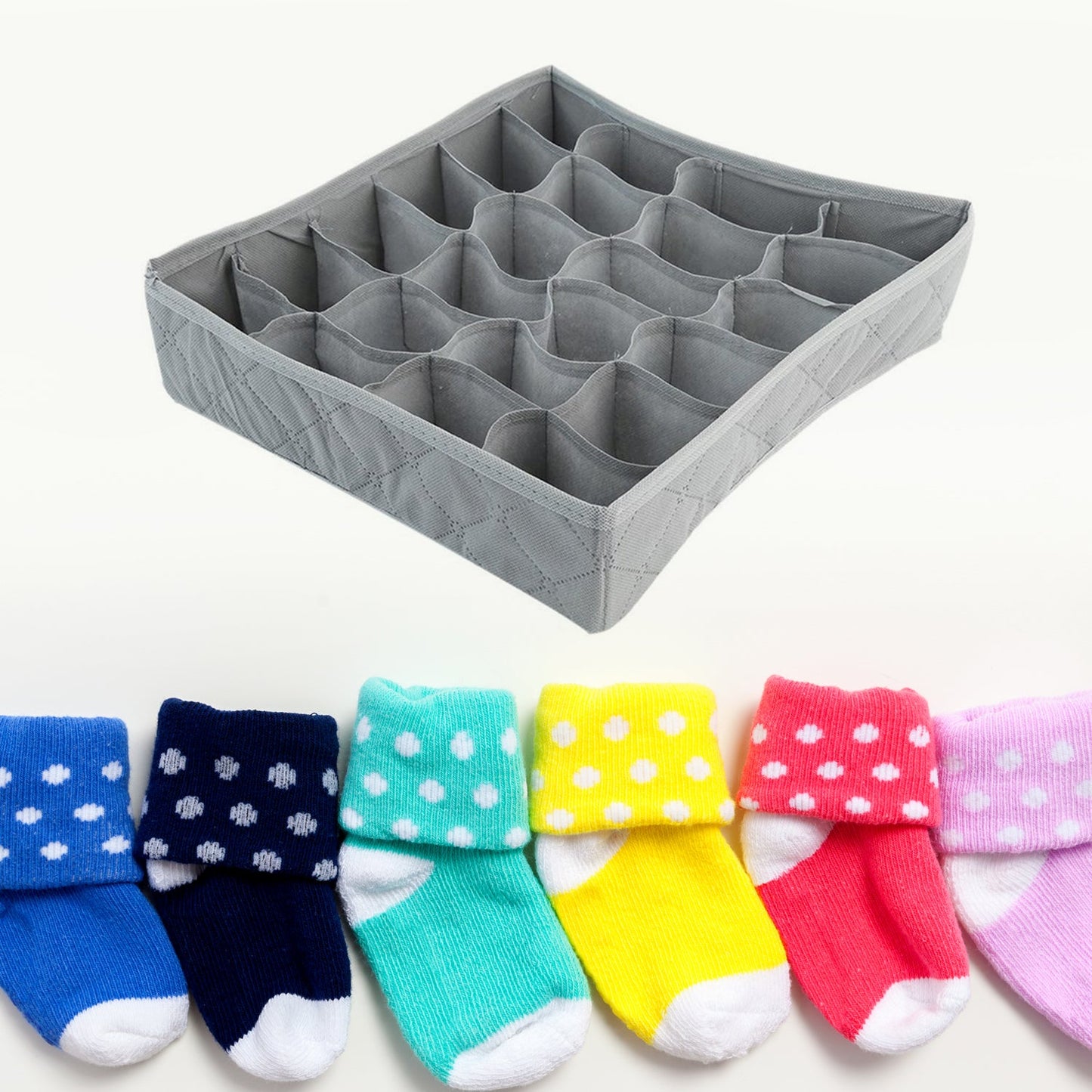 Lightweight folding storage box for Ravi store.