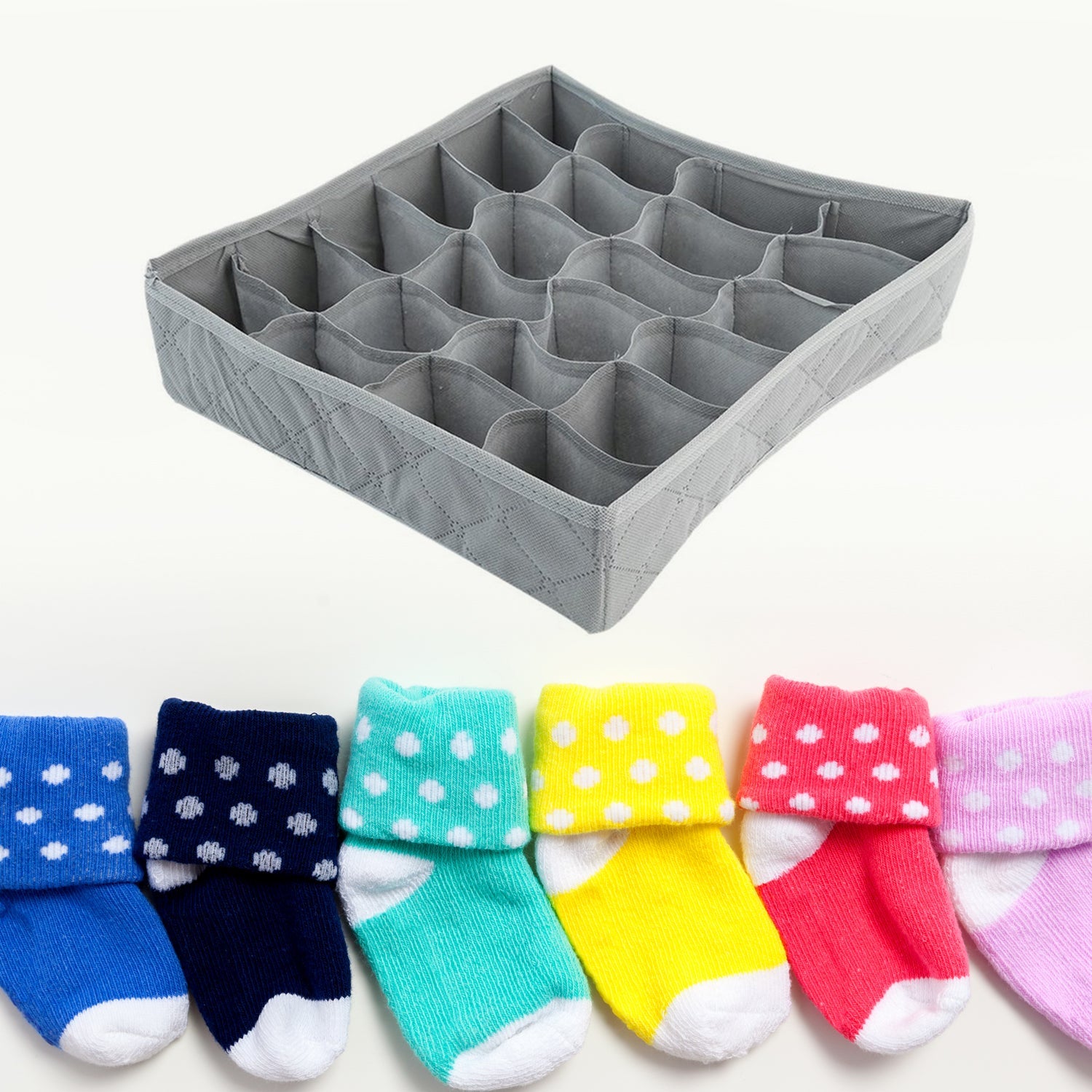 Lightweight folding storage box for Ravi store.