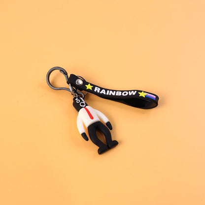 Stylish Cartoon Man Figure Keychain (1 Pc)